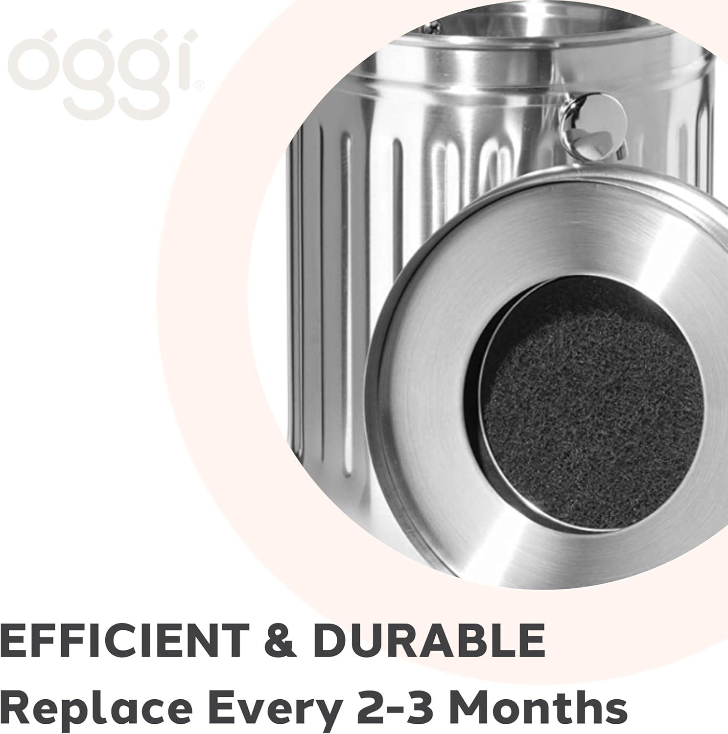 imageOGGI Set of 2 Charcoal Filters Replacement Charcoal Filter for Countertop Compost Bin with Lid Eco Friendly Products