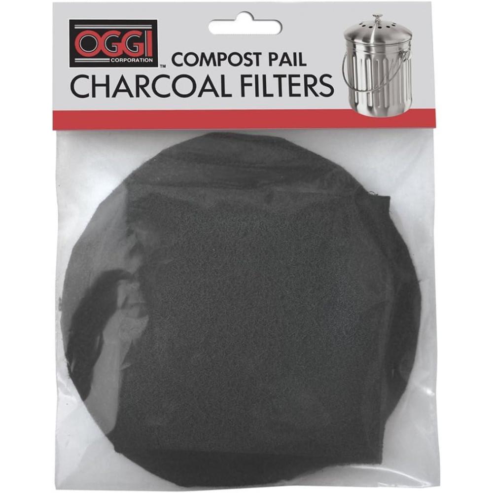 imageOGGI Set of 2 Charcoal Filters Replacement Charcoal Filter for Countertop Compost Bin with Lid Eco Friendly Products
