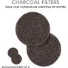 imageOGGI Set of 2 Charcoal Filters Replacement Charcoal Filter for Countertop Compost Bin with Lid Eco Friendly Products