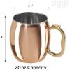imageOggi Stainless Steel Moscow Mule Mug  20 oz Rainbow with EZgrip handleCopper
