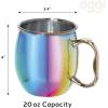 imageOggi Stainless Steel Moscow Mule Mug  20 oz Rainbow with EZgrip handleRainbow