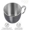imageOggi Stainless Steel Moscow Mule Mug  20 oz Rainbow with EZgrip handleSlate Gray