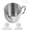 imageOggi Stainless Steel Moscow Mule Mug  20 oz Rainbow with EZgrip handleWhite Marble