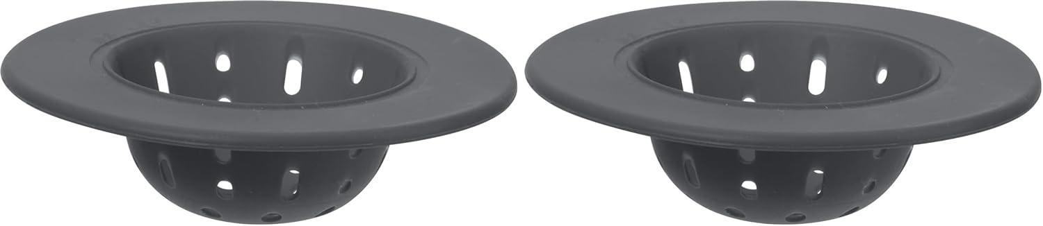imageOGGI Silicone Sink Strainer Great Kitchen Sink Strainer Sink Drain Strainer Drain Stopper Sink Plug 46 Diameter Rim BlackGray