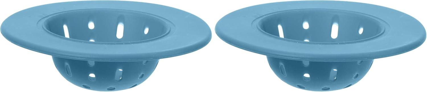 imageOGGI Silicone Sink Strainer Great Kitchen Sink Strainer Sink Drain Strainer Drain Stopper Sink Plug 46 Diameter Rim BlackTurquoise