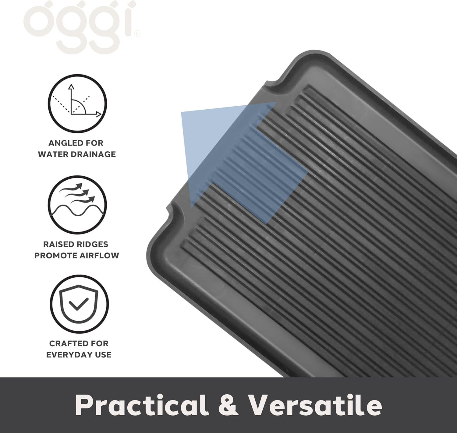 imageOggi Dish Drain Board ampamp Drying Rack Tray for Kitchen  Ideal Rigid Drainboard Plate ampamp Glass Drainer Tray Dish Drain Boards for Kitchen Counter 1275 x 1725  Black