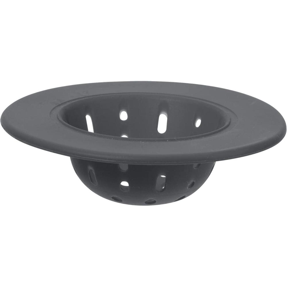 imageOGGI Silicone Sink Strainer Great Kitchen Sink Strainer Sink Drain Strainer Drain Stopper Sink Plug 46 Diameter Rim BlackGray