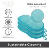 imageOGGI Bambou OdorFree Kitchen Sponges  Natural Kitchen Sponges for Dishes 91 BambooDerived Rayon Cellulose Fiber Reusable Absorbent Hygienic Durable NonScratch Washable  3 pcs 7x4Turquoise