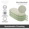 imageOGGI Bambou OdorFree Kitchen Sponges  Natural Kitchen Sponges for Dishes 91 BambooDerived Rayon Cellulose Fiber Reusable Absorbent Hygienic Durable NonScratch Washable  3 pcs 7x4Sage