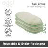 imageOGGI Bambou OdorFree Kitchen Sponges  Natural Kitchen Sponges for Dishes 91 BambooDerived Rayon Cellulose Fiber Reusable Absorbent Hygienic Durable NonScratch Washable  3 pcs 7x4Sage