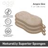 imageOGGI Bambou OdorFree Kitchen Sponges  Natural Kitchen Sponges for Dishes 91 BambooDerived Rayon Cellulose Fiber Reusable Absorbent Hygienic Durable NonScratch Washable  3 pcs 7x4Khaki