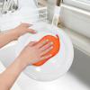 imageOGGI Bambou OdorFree Kitchen Sponges  Natural Kitchen Sponges for Dishes 91 BambooDerived Rayon Cellulose Fiber Reusable Absorbent Hygienic Durable NonScratch Washable  3 pcs 7x4Orange