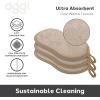 imageOGGI Bambou OdorFree Kitchen Sponges  Natural Kitchen Sponges for Dishes 91 BambooDerived Rayon Cellulose Fiber Reusable Absorbent Hygienic Durable NonScratch Washable  3 pcs 7x4Khaki