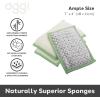imageOGGI Bambou OdorFree Scrubbing Sponges  Natural Scrub Sponges for Dishes 91 BambooDerived Rayon Cellulose Fiber Reusable Absorbent Durable Scrubbers NonScratch Washable  3 pcs 7x4WhiteSage