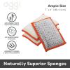 imageOGGI Bambou OdorFree Scrubbing Sponges  Natural Scrub Sponges for Dishes 91 BambooDerived Rayon Cellulose Fiber Reusable Absorbent Durable Scrubbers NonScratch Washable  3 pcs 7x4WhiteOrange