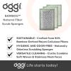 imageOGGI Bambou OdorFree Scrubbing Sponges  Natural Scrub Sponges for Dishes 91 BambooDerived Rayon Cellulose Fiber Reusable Absorbent Durable Scrubbers NonScratch Washable  3 pcs 7x4WhiteSage