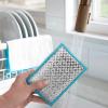 imageOGGI Bambou OdorFree Scrubbing Sponges  Natural Scrub Sponges for Dishes 91 BambooDerived Rayon Cellulose Fiber Reusable Absorbent Durable Scrubbers NonScratch Washable  3 pcs 7x4WhiteTurquoise