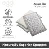 imageOGGI Bambou OdorFree Scrubbing Sponges  Natural Scrub Sponges for Dishes 91 BambooDerived Rayon Cellulose Fiber Reusable Absorbent Durable Scrubbers NonScratch Washable  3 pcs 7x4WhiteGray