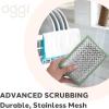 imageOGGI Bambou OdorFree Scrubbing Sponges  Natural Scrub Sponges for Dishes 91 BambooDerived Rayon Cellulose Fiber Reusable Absorbent Durable Scrubbers NonScratch Washable  3 pcs 7x4WhiteSage
