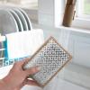 imageOGGI Bambou OdorFree Scrubbing Sponges  Natural Scrub Sponges for Dishes 91 BambooDerived Rayon Cellulose Fiber Reusable Absorbent Durable Scrubbers NonScratch Washable  3 pcs 7x4WhiteKhaki