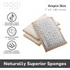 imageOGGI Bambou OdorFree Scrubbing Sponges  Natural Scrub Sponges for Dishes 91 BambooDerived Rayon Cellulose Fiber Reusable Absorbent Durable Scrubbers NonScratch Washable  3 pcs 7x4WhiteKhaki