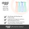 imageOGGI Clear Carafe wFlip Open Lid  Ideal Juice Bottle Clear Pitcher with Lid Tea Pitcher Water Carafe 16 Lt54Oz AquaAqua Tint