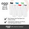 imageOGGI Clear Carafe wFlip Open Lid  Ideal Juice Bottle Clear Pitcher with Lid Tea Pitcher Water Carafe 16 Lt54Oz AquaClear  Black Lid