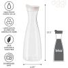 imageOGGI Clear Carafe wFlip Open Lid  Ideal Juice Bottle Clear Pitcher with Lid Tea Pitcher Water Carafe 16 Lt54Oz AquaClear  White Lid