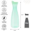 imageOGGI Clear Carafe wFlip Open Lid  Ideal Juice Bottle Clear Pitcher with Lid Tea Pitcher Water Carafe 16 Lt54Oz AquaGreen Tint