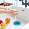imageOGGI Silicone Sink Strainer Great Kitchen Sink Strainer Sink Drain Strainer Drain Stopper Sink Plug 46 Diameter Rim BlackBrick Red