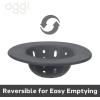imageOGGI Silicone Sink Strainer Great Kitchen Sink Strainer Sink Drain Strainer Drain Stopper Sink Plug 46 Diameter Rim BlackGray