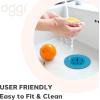 imageOGGI Silicone Sink Strainer Great Kitchen Sink Strainer Sink Drain Strainer Drain Stopper Sink Plug 46 Diameter Rim BlackTurquoise