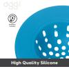 imageOGGI Silicone Sink Strainer Great Kitchen Sink Strainer Sink Drain Strainer Drain Stopper Sink Plug 46 Diameter Rim BlackTurquoise