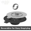 imageOGGI Silicone Sink Strainer ampamp Stopper Set Great Kitchen Sink Strainer Silicone Drain Stopper Sink Drain Strainer Sink Plug 46 Diameter Rim GrayBlack