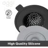 imageOGGI Silicone Sink Strainer ampamp Stopper Set Great Kitchen Sink Strainer Silicone Drain Stopper Sink Drain Strainer Sink Plug 46 Diameter Rim GrayBlack