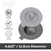 imageOGGI Silicone Sink Strainer ampamp Stopper Set Great Kitchen Sink Strainer Silicone Drain Stopper Sink Drain Strainer Sink Plug 46 Diameter Rim GrayGray