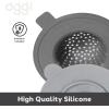imageOGGI Silicone Sink Strainer ampamp Stopper Set Great Kitchen Sink Strainer Silicone Drain Stopper Sink Drain Strainer Sink Plug 46 Diameter Rim GrayGray