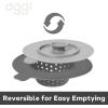 imageOGGI Silicone Sink Strainer ampamp Stopper Set Great Kitchen Sink Strainer Silicone Drain Stopper Sink Drain Strainer Sink Plug 46 Diameter Rim GrayGray