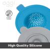 imageOGGI Silicone Sink Strainer ampamp Stopper Set Great Kitchen Sink Strainer Silicone Drain Stopper Sink Drain Strainer Sink Plug 46 Diameter Rim GrayTurquoise
