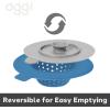 imageOGGI Silicone Sink Strainer ampamp Stopper Set Great Kitchen Sink Strainer Silicone Drain Stopper Sink Drain Strainer Sink Plug 46 Diameter Rim GrayTurquoise