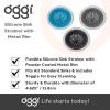imageOGGI Silicone ampamp Metal Sink Stopper Great Kitchen Sink Stopper Silicone Drain Stopper Sink Plug 46 Diameter Metal Rim TurquoiseBlack