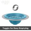 imageOGGI Silicone ampamp Metal Sink Stopper Great Kitchen Sink Stopper Silicone Drain Stopper Sink Plug 46 Diameter Metal Rim TurquoiseTurquoise