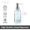 imageOggi 12oz Round Glass Lotion and Soap Dispenser for Kitchen or BathSmokeAqua