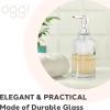 imageOggi 12oz Round Glass Lotion and Soap Dispenser for Kitchen or BathSmokeAqua