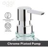 imageOggi 12oz Round Glass Lotion and Soap Dispenser for Kitchen or BathSmokeAqua