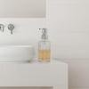 imageOggi 12oz Round Glass Lotion and Soap Dispenser for Kitchen or BathSmokeClear  Chrome
