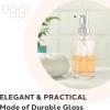imageOggi 12oz Round Glass Lotion and Soap Dispenser for Kitchen or BathSmokeClear  Chrome