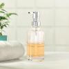 imageOggi 12oz Round Glass Lotion and Soap Dispenser for Kitchen or BathSmokeClear  Chrome