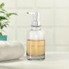 imageOggi 12oz Round Glass Lotion and Soap Dispenser for Kitchen or BathSmokeGray