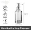 imageOggi 12oz Round Glass Lotion and Soap Dispenser for Kitchen or BathSmokeGray